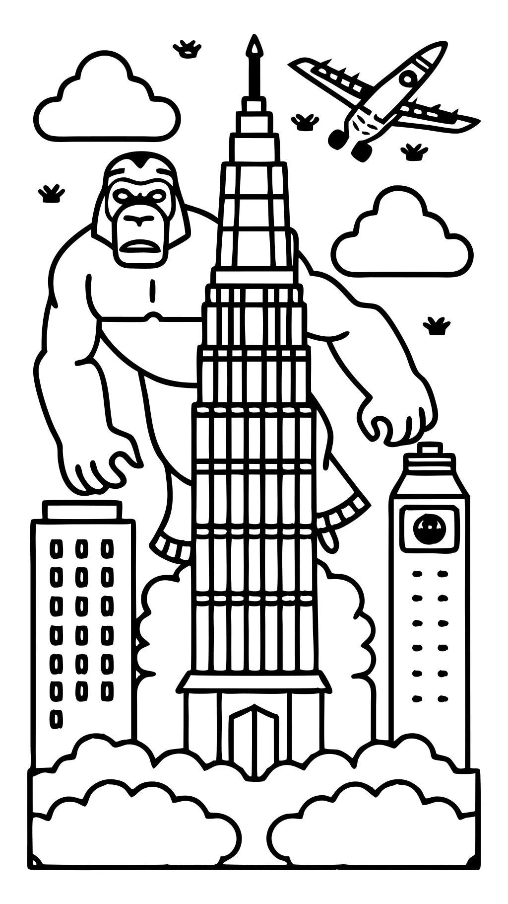 coloring pages king kong